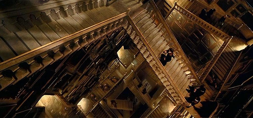 Una scena del film "Harry Potter", interni di Hogwarts 