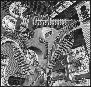 Relatività, Maurits Cornelius Escher (1953)