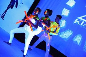 Party Night KIABI, 15 settembre 2016; fluo performance