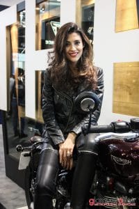 Eicma 2016, Milano Rho Fiera; Eicma Girl; Stand Triumph