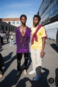 street style e Outfit fuori dalla sfilata di Gucci