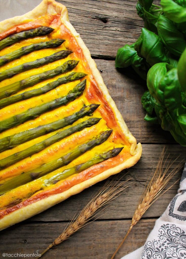 quiche con asparagi e crescenza