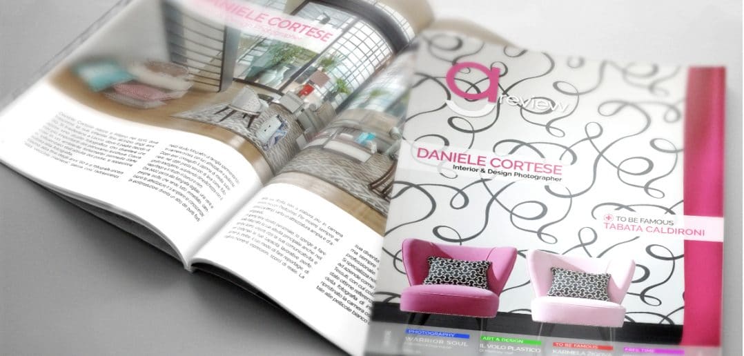 GAreview Aprile 2018, magazine fotografico di glamouraffair.com; in copertina una foto di Daniele Cortese, Interior & Design Photographer