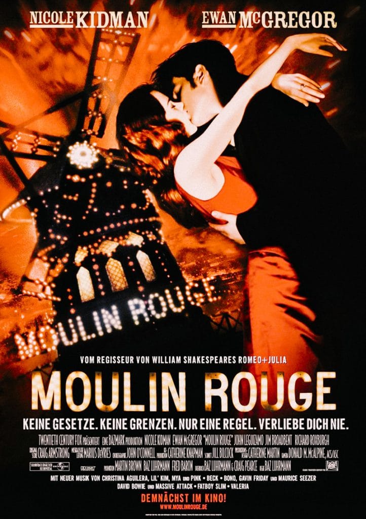 Locandina MOULIN ROUGE di Baz Luhrmann