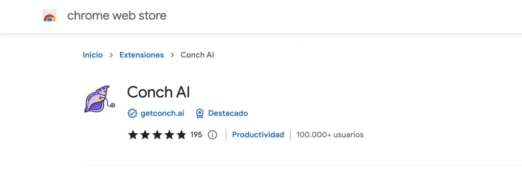 descargar complemento extension conch ai