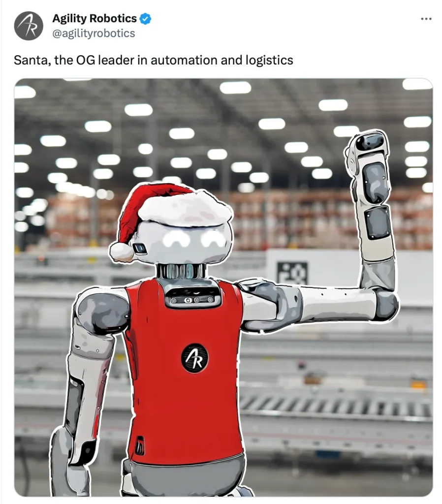 santa digit agility robotics twitter x