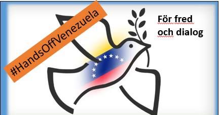 Stöd Venezuela, dialog och fred mot statskuppsplaner från USA & Co. Sergels torg lördag kl 13.