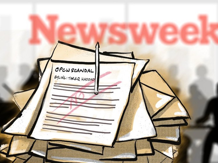 Newsweek tystade journalist som skriver om OPCW:s gasskandal. ”Fake News” genom utelämnande.