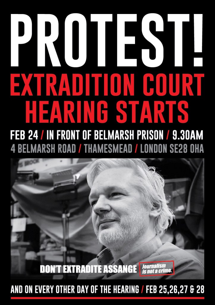 Globala protester idag till stöd för Julian Assange