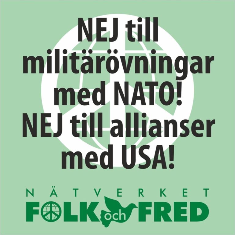 Nej till militärövningar som destabiliserar säkerhetspolitiska läget!