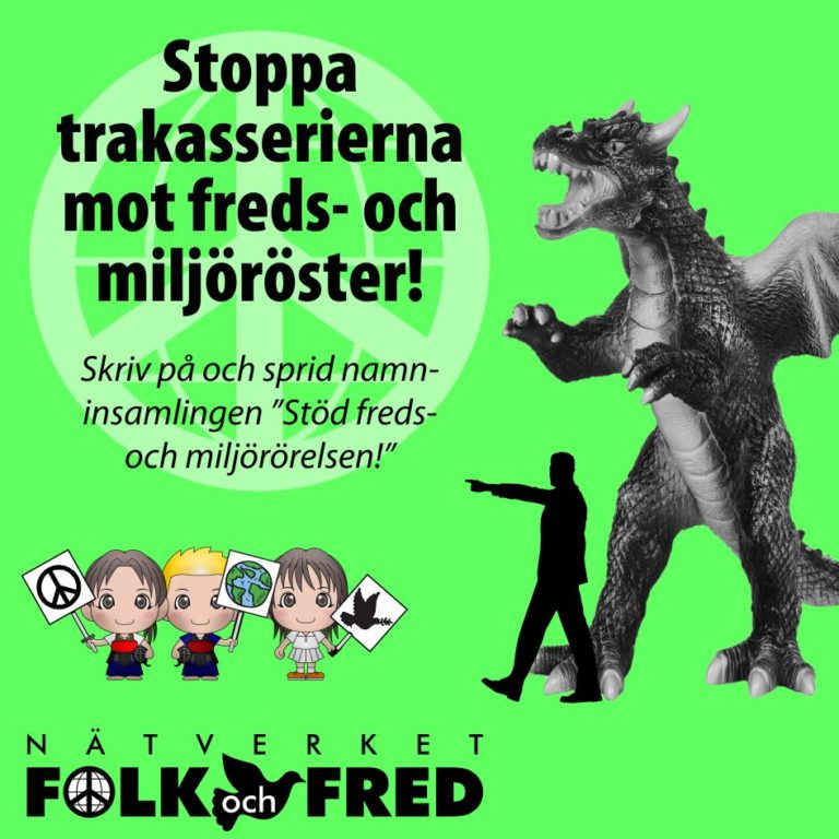 Stöd freds- och miljörörelsen!