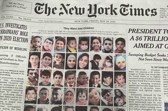 Palestina – kursändring i New York Times, men inte i DN?
