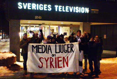 Syrien. Manifestation utanför SvT