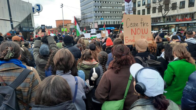 Manifestation för Palestina, fred söndag kl 12 på Odenplan. Jättedemonstrationer i USA.