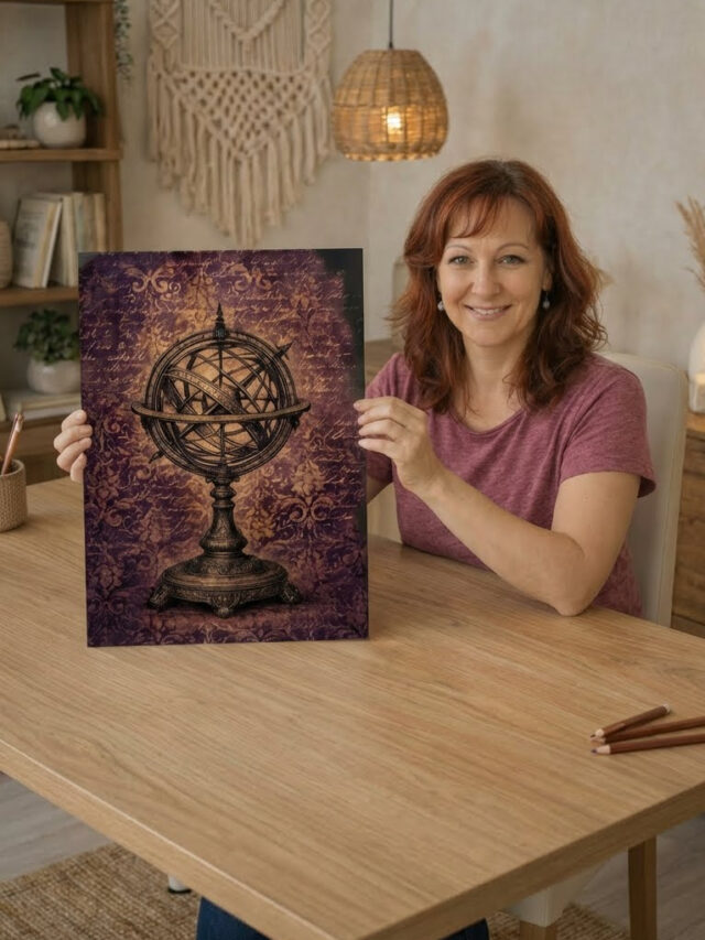 Nostalgie pur: Das Armillarsphäre-Poster für Entdecker