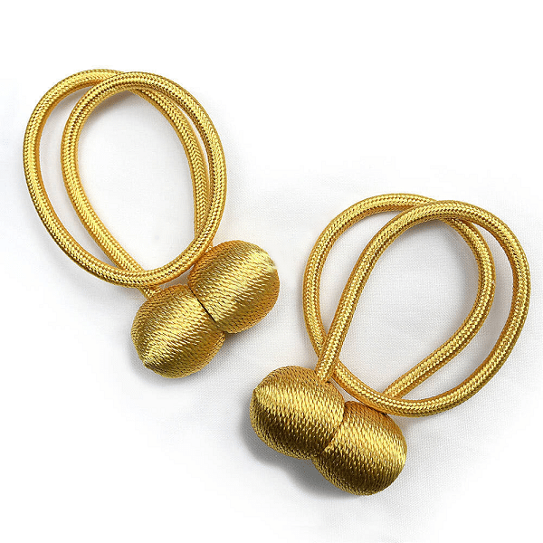 Prachtig magnetisch gordijn Embrasse in goud kleur