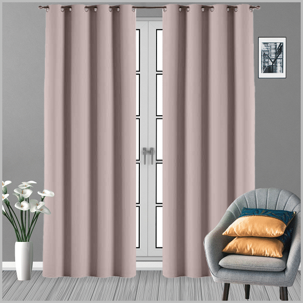 Glow Thuis - Verduisterende Gordijnen - kant en klaar- gordijn -Roze Curtains- Met Ringen - 140 x 250 cm