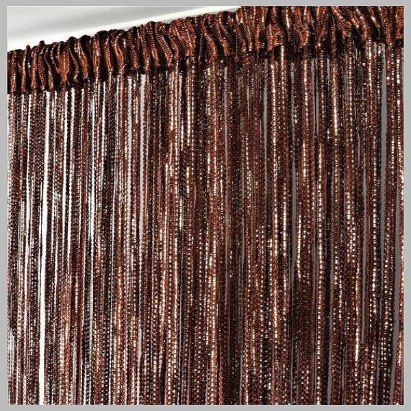GO3.2 (Elegante bruin kleur Draadgordijnen - hoogwaardig polyestergaren - 300 x 250cm)