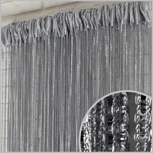 GO3.5 (Elegante zilver grijs Draadgordijnen  - 300x250 cm )