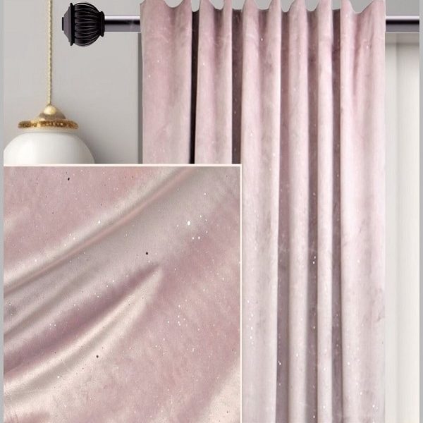 Gordijn verduisterend van hoge kwaliteit Fluweel – Stoffige roze kleur Curtains met gloed- 140x250 cm