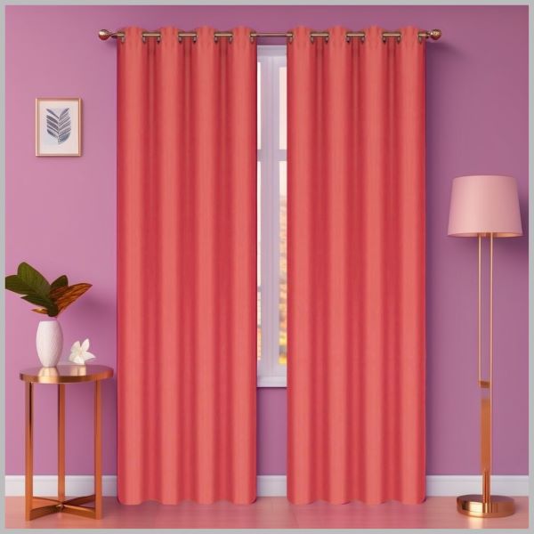Glow Thuis - Verduisterende Gordijnen – Donker Roze Curtains- Met Ringen – 140 x 250 cm