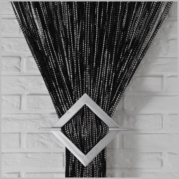 GO3.8 (Elegante licht zwart kleur Draadgordijnen van hoogwaardig polyestergaren 300x250 cm)