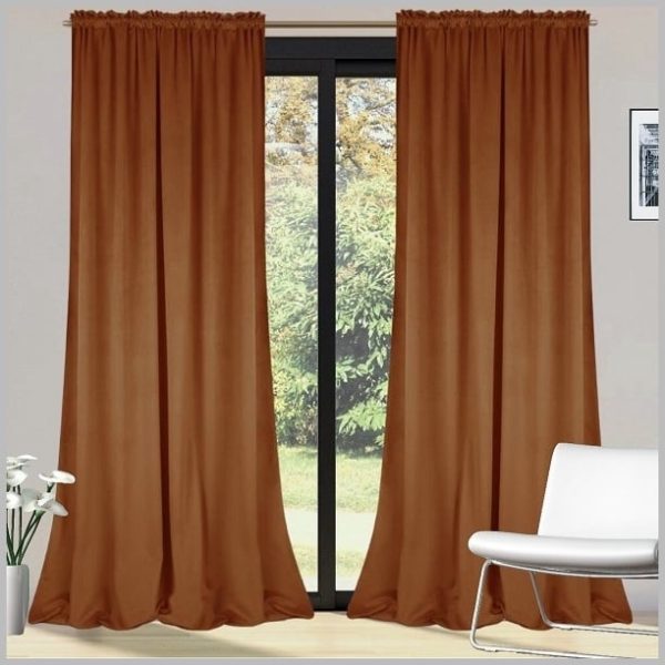 Glow Thuis - Gordijn verduisterend - Kant en klaar Verduisterend Gordijn - Hoge kwaliteit Fluweel – Rode kleurkleur Curtains - Gordijn met Plooiband ( Inclusief haken )- 140x250 cm