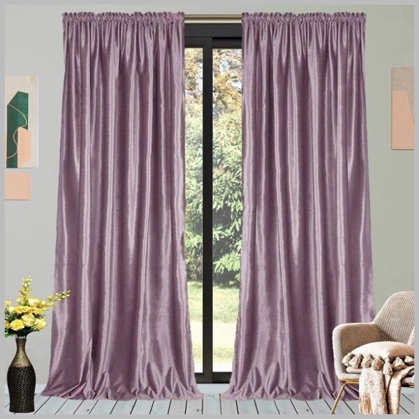 Glow Thuis- 140x270 cm - Glow Thuis - gordijn - kant en klaar - verduisterend - Stoffige roze - fluweel