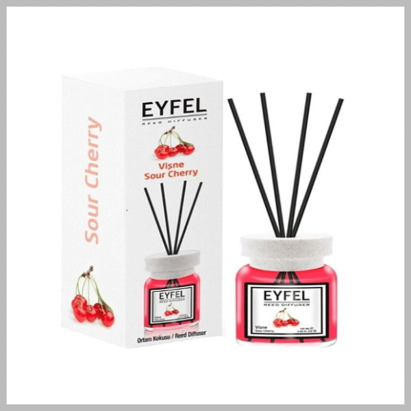 GZ1.4 (EYFEL PERFUME - Geurverspreider Sour cherry 120 ml - Heerlijke Geurverspreider - Kamergeur - zure kers)