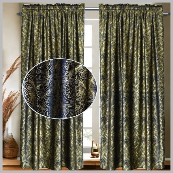 Zwart fluwelen verduisterend gordijn 140x250 cm met bloemdesign – luxe gordijn van Glow Thuis