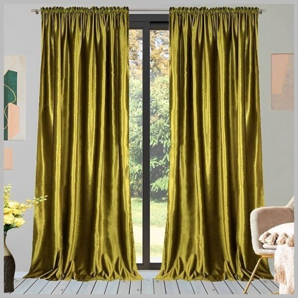 Glow Thuis - gordijn - kant en klaar - verduisterend - oud goud kleur - fluweel - 140x270cm