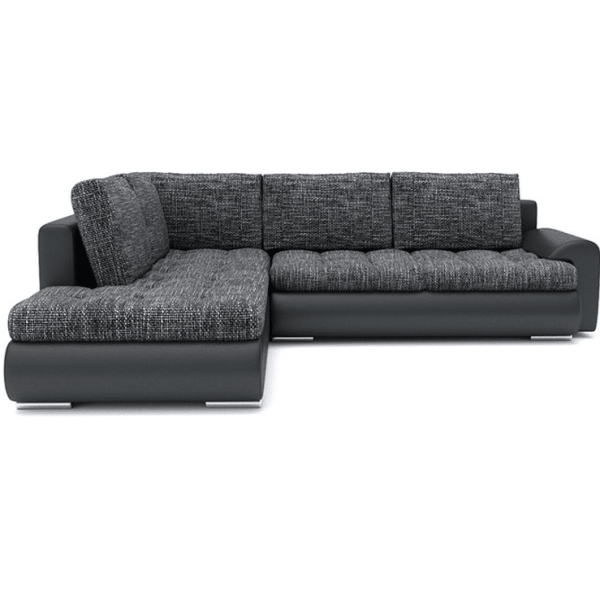 🛋️ Hoekbank G Tokio As en Zwart - Met 2 opbergruimte - Bank met Bedfunctie   ----------------🚚--------- Levertijd 1-3 weken