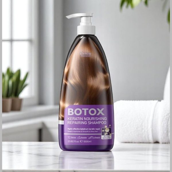 Z1.1 KORMESIC Botox Keratin Herstelshampoo 1000ml – Collageen & Keratine | Anti-Pluis Shampoo voor Droog & Beschadigd Haar | Glow Thuis