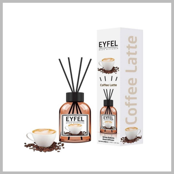 GZ2.6 (EYFEL PERFUME - Geurverspreider Coffee Latte 120 ml - Heerlijke Geurverspreider - Kamergeur -Coffee Latte)