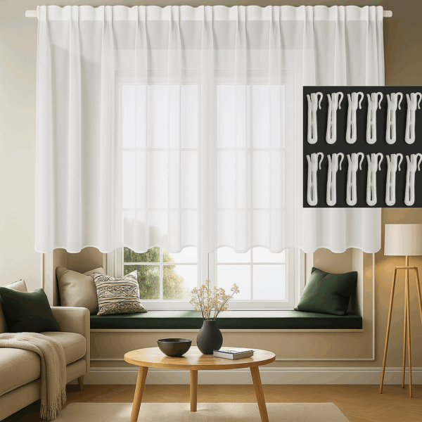 Vitrage Gordijn Warm Wit 200x150 cm | Glow Thuis