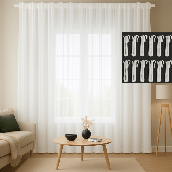 Vitrage Gordijn Warm Wit 200×250 cm | Glow Thuis