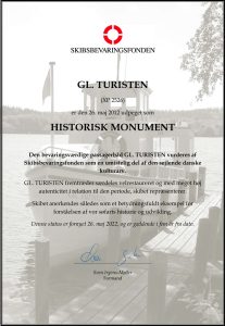 Skibsbevaringsfonden GL.TURISTEN historisk monument 2022