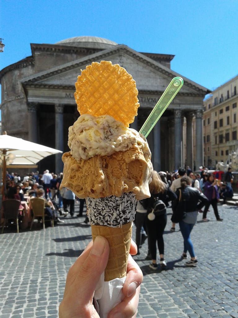 Glutenvrij ijsje in Rome