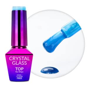 Gekleurde top Crystal Glass Molly Nails Baby Blue  HEMA/Di-HEMA no wipe  10g