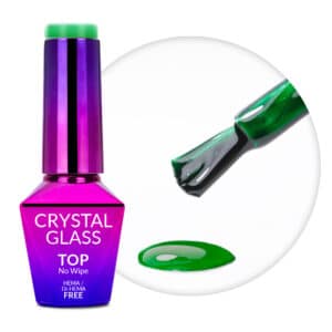 Gekleurde top Crystal Glass Molly Nails Green  HEMA/Di-HEMA no wipe  10g