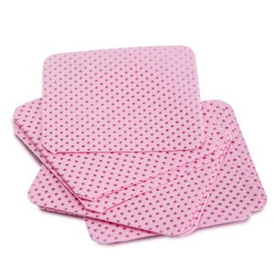 Molly Nails stofvrije geperforeerde nagelkussentjes roze 5×5 cm 200 stuks