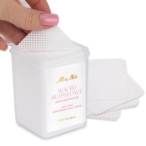 Molly Nails geperforeerde stofvrije nagelpads wit 5×5 cm 200 stuks