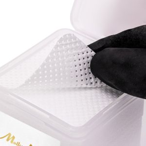 Molly Nails geperforeerde stofvrije nagelpads wit 5×5 cm 200 stuks