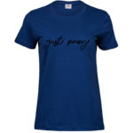 Just Pray | Ladies Sof T-Shirt | Indigo | Black print