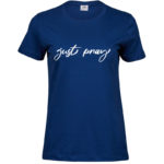 Just Pray | Ladies Sof T-Shirt | Indigo | White print