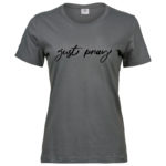 Just Pray | Ladies Sof T-Shirt | Powder Grey | Black print
