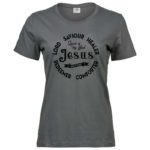 Jesus Holy One | Ladies Sof T-Shirt | Powder Grey | Black print