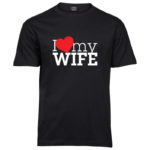 I love my wife | Sof T-Shirt | Black | White/Red print