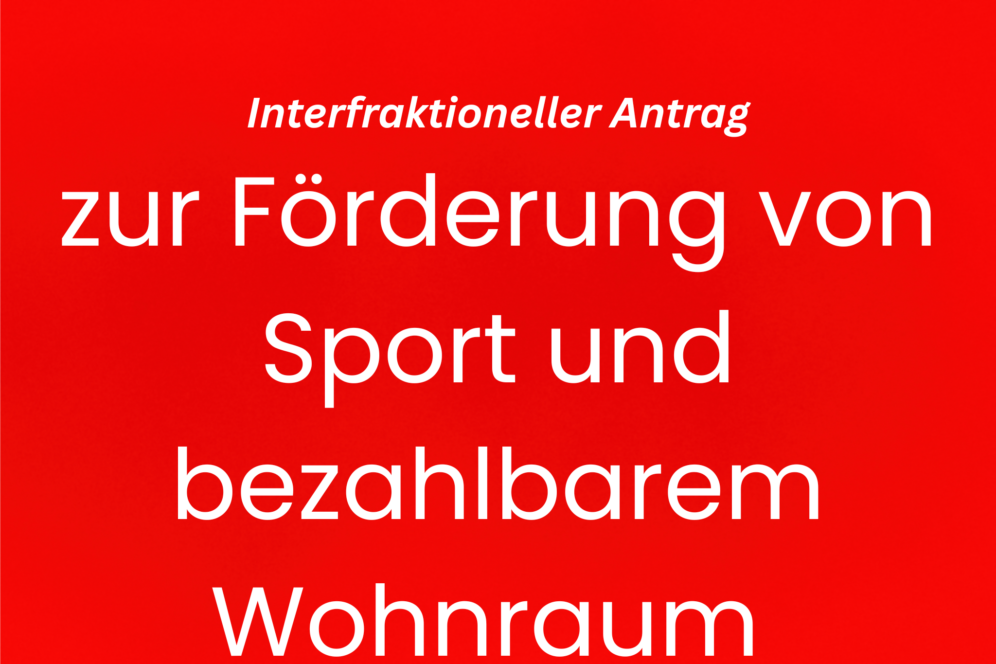 Förderung von Sport und bezahlbarem Wohnraum in Göttingen