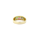 Brillantring mit Smaragd Rubin Saphir 750 Gold – Bild 2